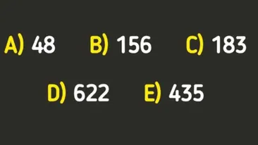 Test de inteligență pentru genii | Care număr nu are ce căuta în această serie: 48, 156, 183, 622, 435?