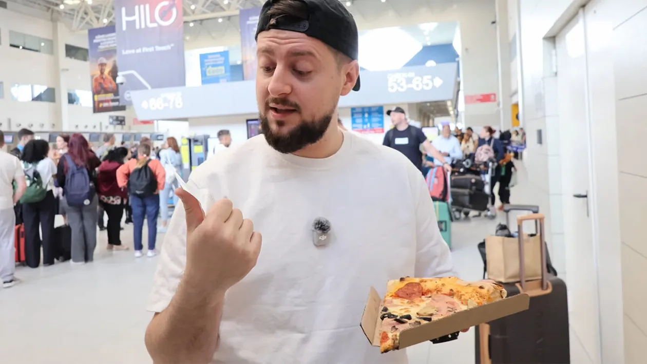 Cât a plătit acest român pentru o singură felie de pizza, în Aeroportul Otopeni: Dacă luam una întreagă, se ducea bugetul de concediu