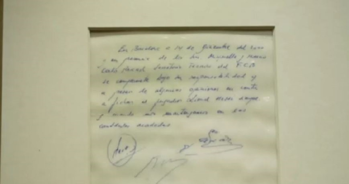 Cel mai scump șervețel din lume a fost semnat de Lionel Messi/ sursă foto: captură video