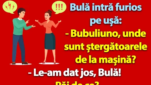 BANC | Bubuliuno, unde sunt ștergătoarele de la mașină?