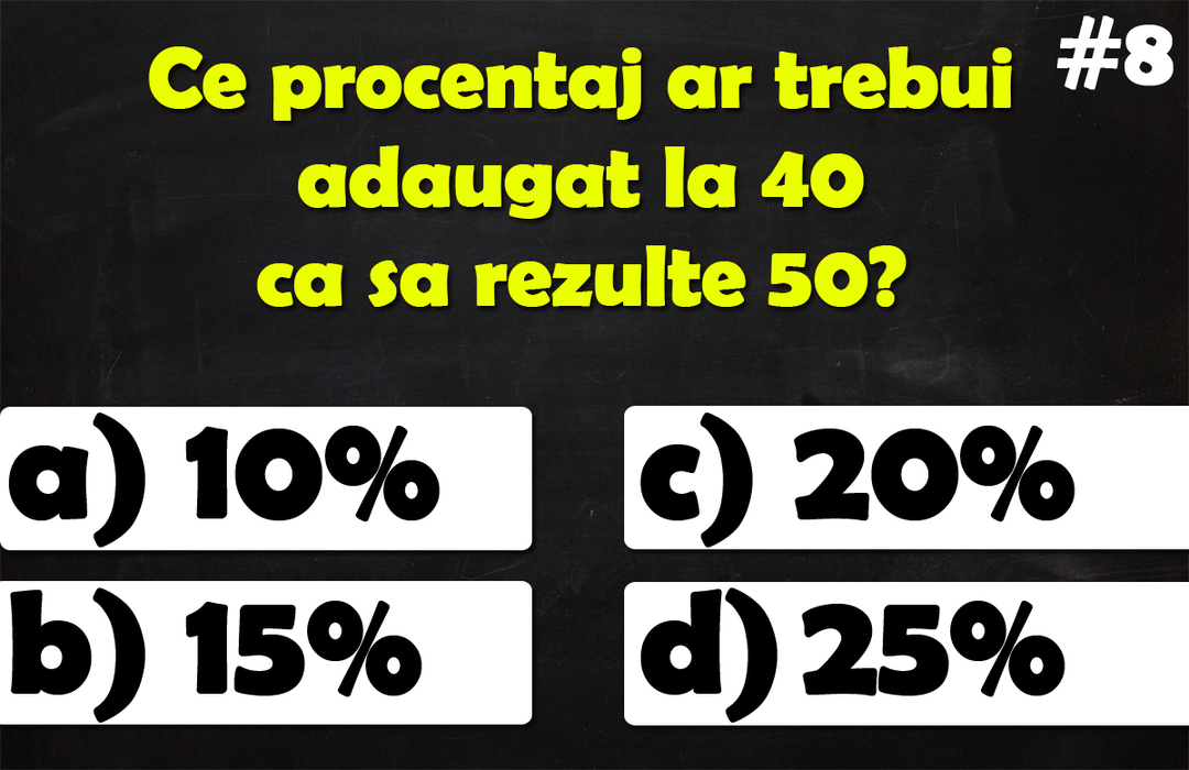 Testul IQ la care doar geniile răspund corect la cel puțin 8 din cele 10 întrebări | Prima: Cât face 90:10(1+2*3)-7?