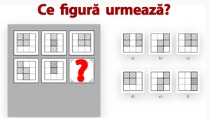 Test de inteligență pentru calcularea IQ-ului în 5 minute | Ce figură urmează în seria din imagine?!