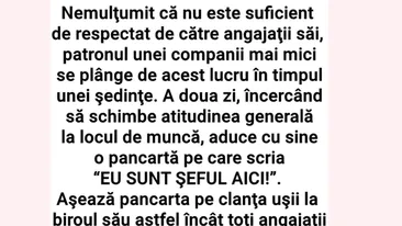 Bancul de weekend | Eu sunt șeful aici!