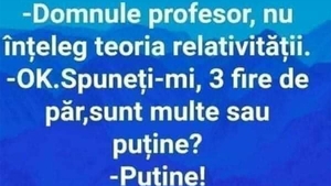 Bancul începutului de săptămână | "Domnule profesor, nu înțeleg teoria relativității"