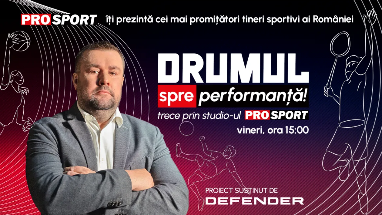 „Drumul spre PERFORMANȚĂ”, un proiect special semnat PROSPORT, debutează vineri 14 februarie 2025. Ideea acestei emisiuni este de a cunoaște promisiunile și viitorul fiecărei discipline sportive în parte