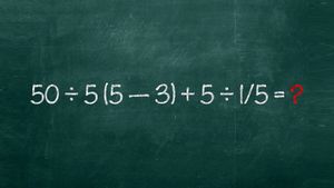 Test IQ pentru matematicieni | Cât fac 50:5(5-3)+5:1/5=?