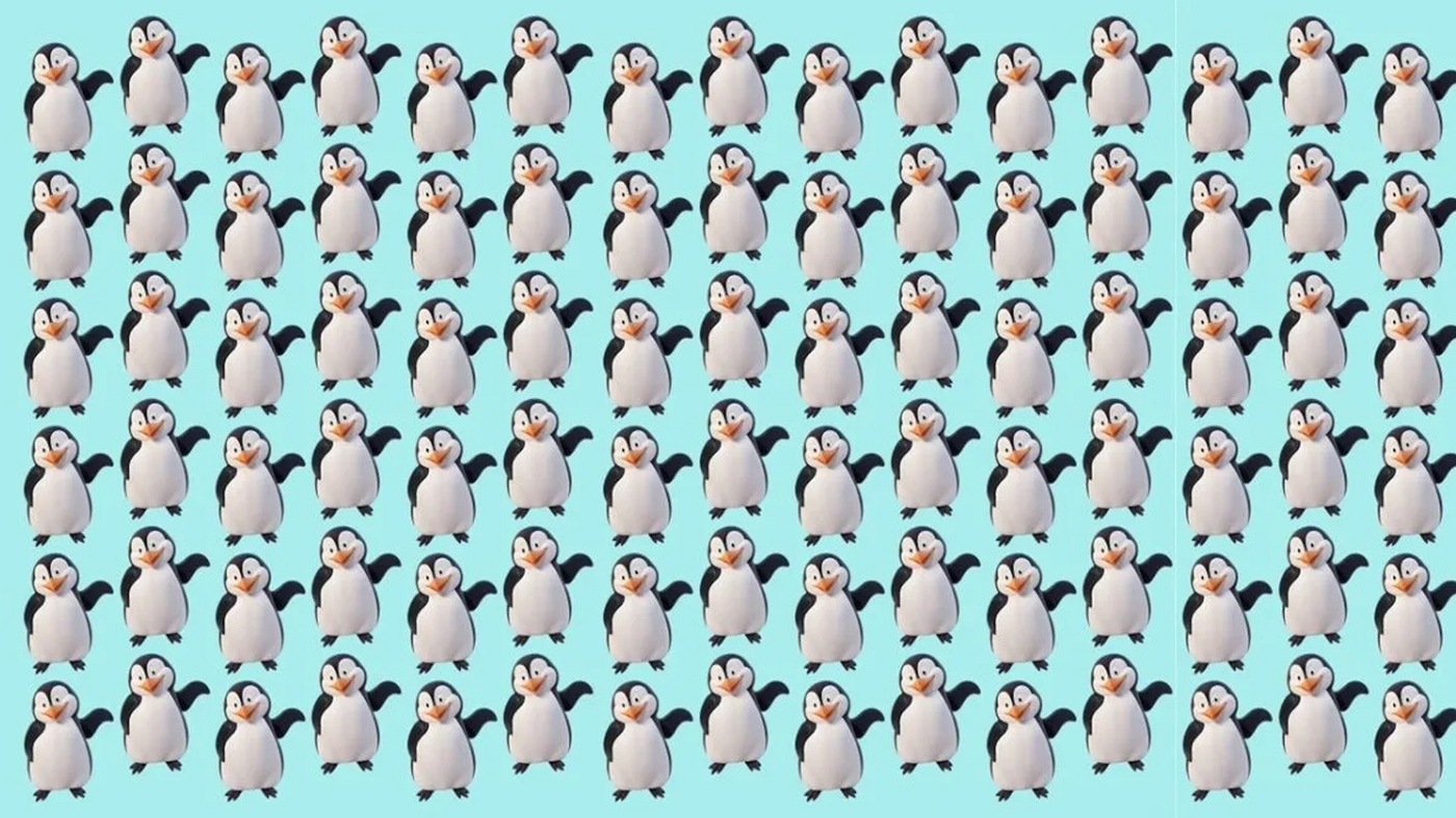 Test de logică | Găsiți singurul pinguin care nu seamănă cu ceilalți!