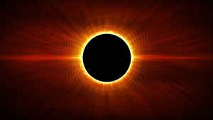 Iluzia optică genială care se produce în timpul Eclipsei totale de Soare. Poartă roşu şi verde pentru a o putea vedea