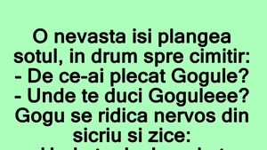 BANC | O nevastă își plângea soțul, în drum spre cimitir