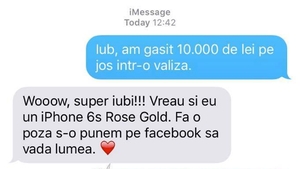 BANCUL ZILEI | "Iub, am găsit 10.000 de lei pe jos, într-o valiză!"