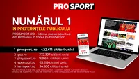 PROSPORT.RO – LIDERUL PRESEI SPORTIVE DIN ROMÂNIA ÎN TOPUL PUBLISHERILOR DIN DATA DE 18 OCTOMBRIE 2023