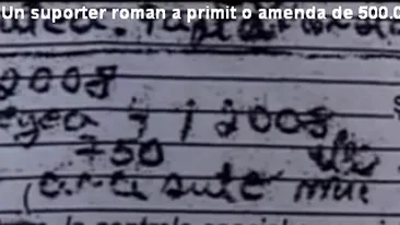 VIDEO Un suporter din Alba Iulia a primit din greseala o amenda de 5 miliarde de lei vechi!