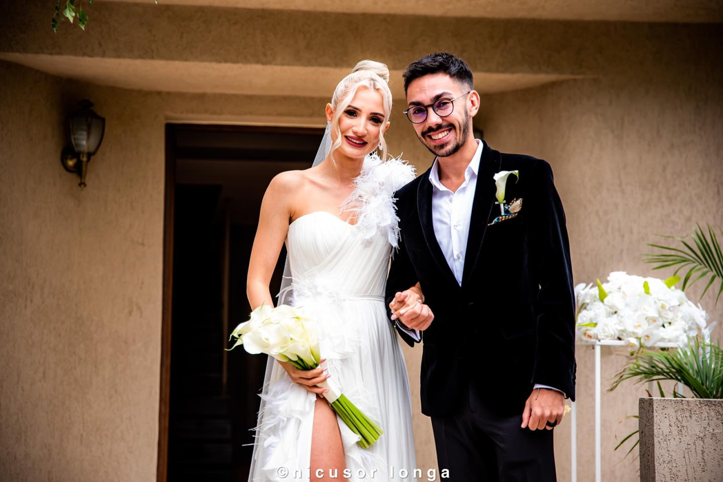 Armin Nicoară și Claudia Puican în ziua nunții (Sursă: Facebook)