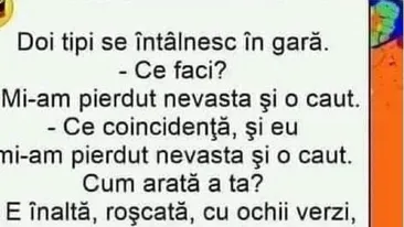 BANC | Doi bărbați se întâlnesc în gară și își caută nevestele