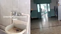 Imaginile groazei dintr-un liceu din Galați. Wc-uri turcești și chiuvete ruginite