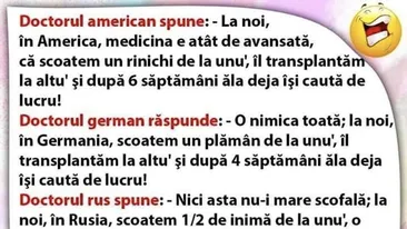 BANC | Cei 4 doctori: american, german, rus și român
