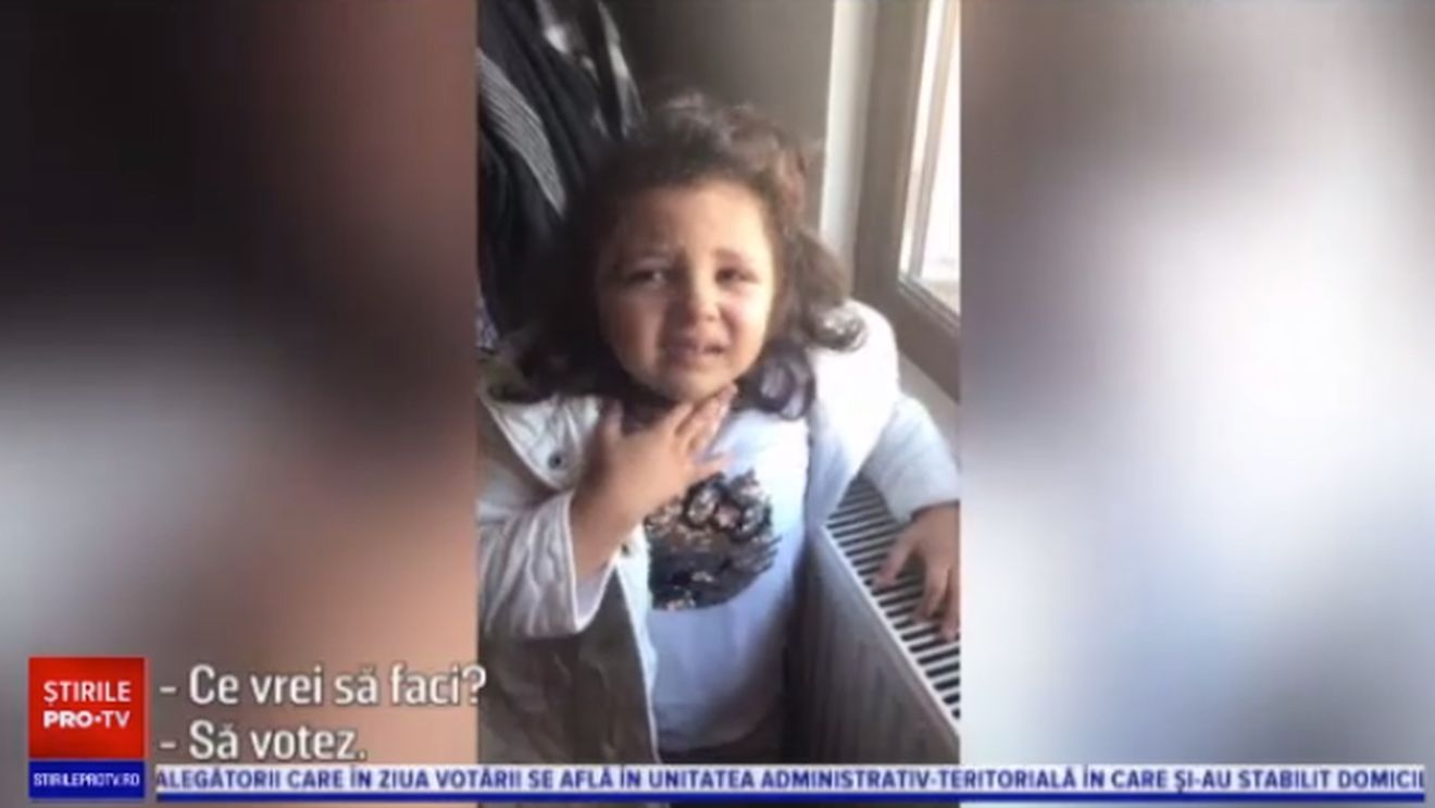 Fetiță de 5 ani din Bacău, în lacrimi că nu poate vota