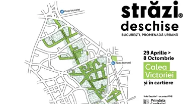„Străzi deschise – Bucureşti, ”Promenadă urbană, revine! Cum arată programul artistic care se desfășoară în București, în perioada 29-30 aprilie
