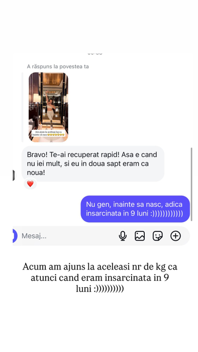Cum arată Emily Burghelea la o lună de la naștere. A scăpat de burtică