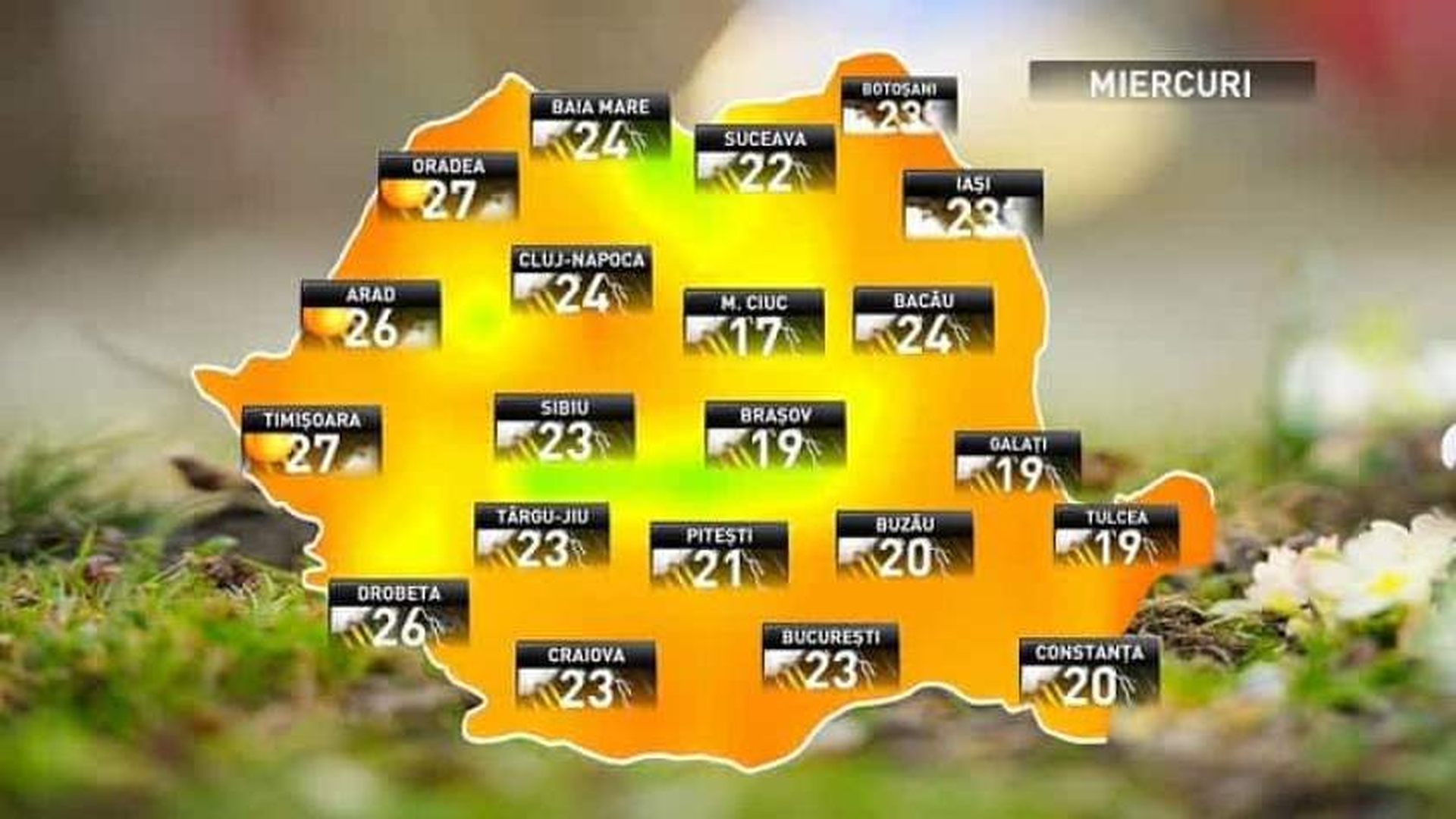 Vremea pentru următoarele zile. Când se vor înregistra 23 de grade