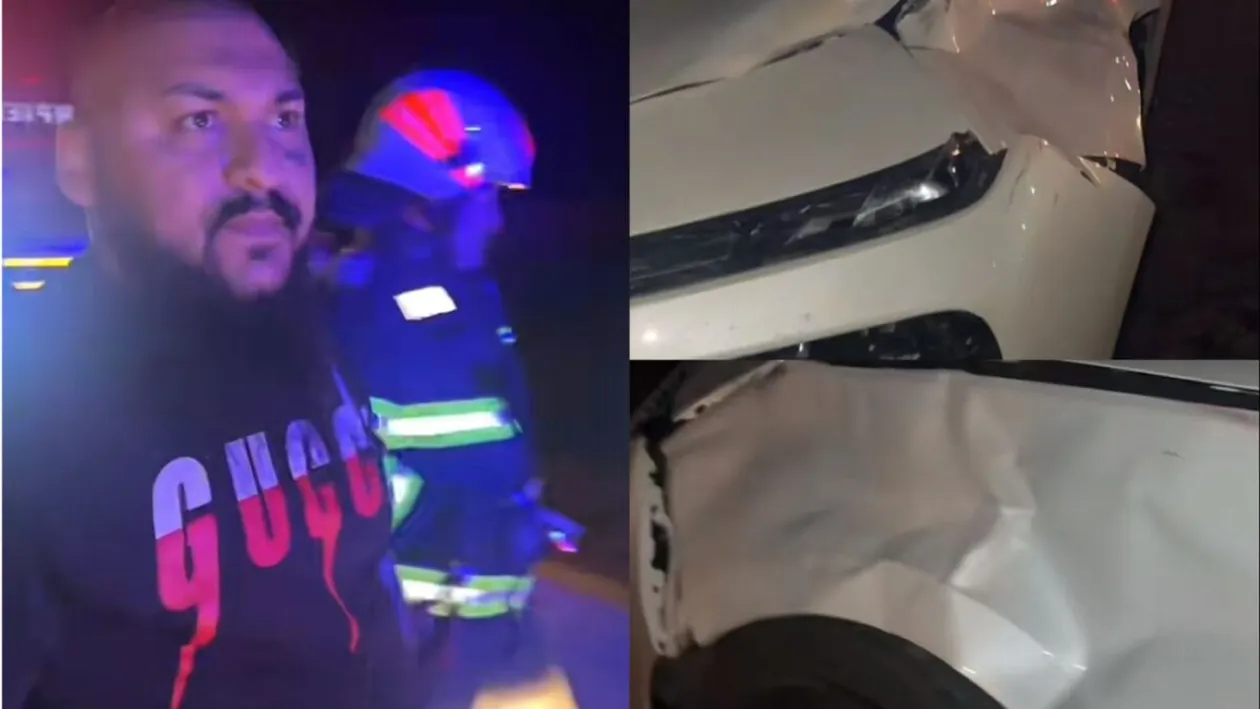Dani Mocanu și-a făcut praf mașina pe un drum național. „Doar mie mi se poate întâmpla așa ceva”