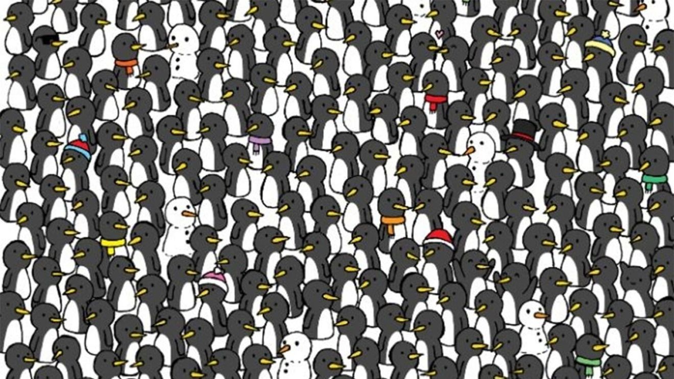 Test de perspicacitate | Doar 1 dintre 500 de oameni poate identifica 3 pisici printre pinguinii din imagine
