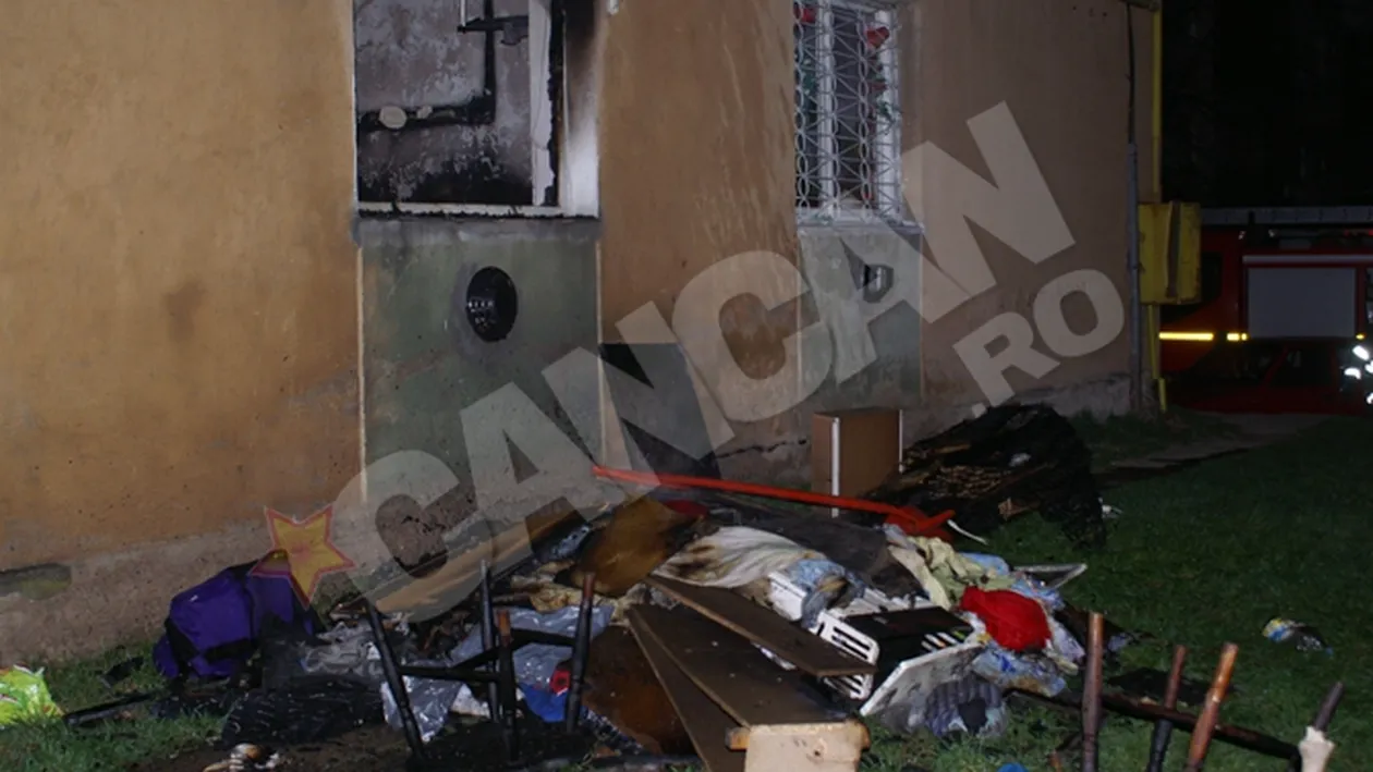 A ramas doar cu pijamalele din incendiul care i-a mistuit garsoniera
