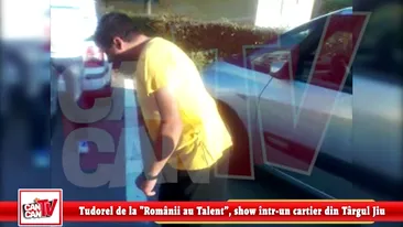 Tudorel de la Romanii au Talent a facut ca porcul si ca oaia intr-un cartier din Targu Jiu