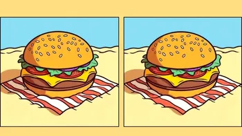 TEST IQ | Ești mai inteligent decât un computer? Găsește cele 3 greșeli dintre burger-ul din stânga și cel din dreapta, în maximum 45 de secunde