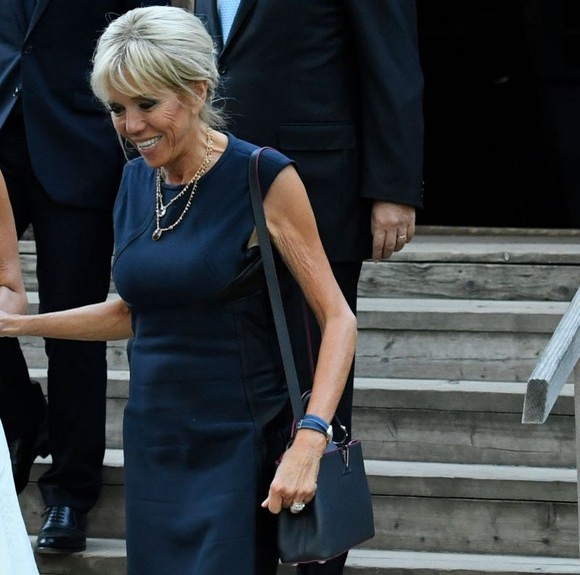 Brigitte Macron, la întâlnirea oficială a președintelui Franței cu Klaus Iohannis Foto: AFP
