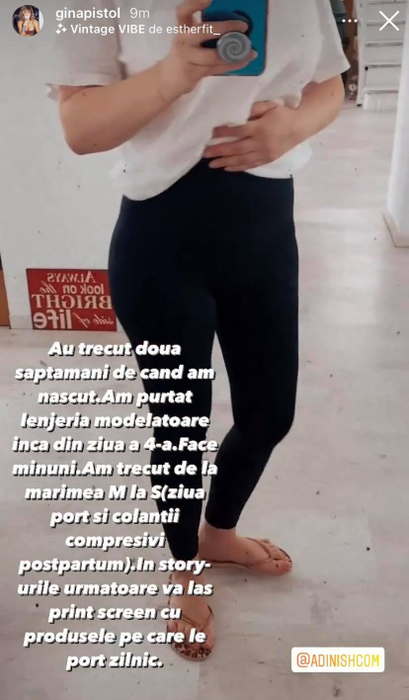 Așa arată Gina Pistol la două săptămâni de la naștere