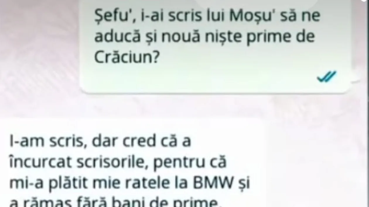 BANC | Șefu', i-ai scris lui Moșu' să ne aducă și nouă niște prime de Crăciun?