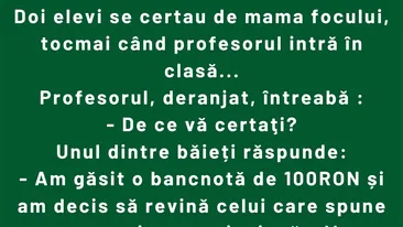 BANC | Elevii, profesorul și bancnota de 100 RON