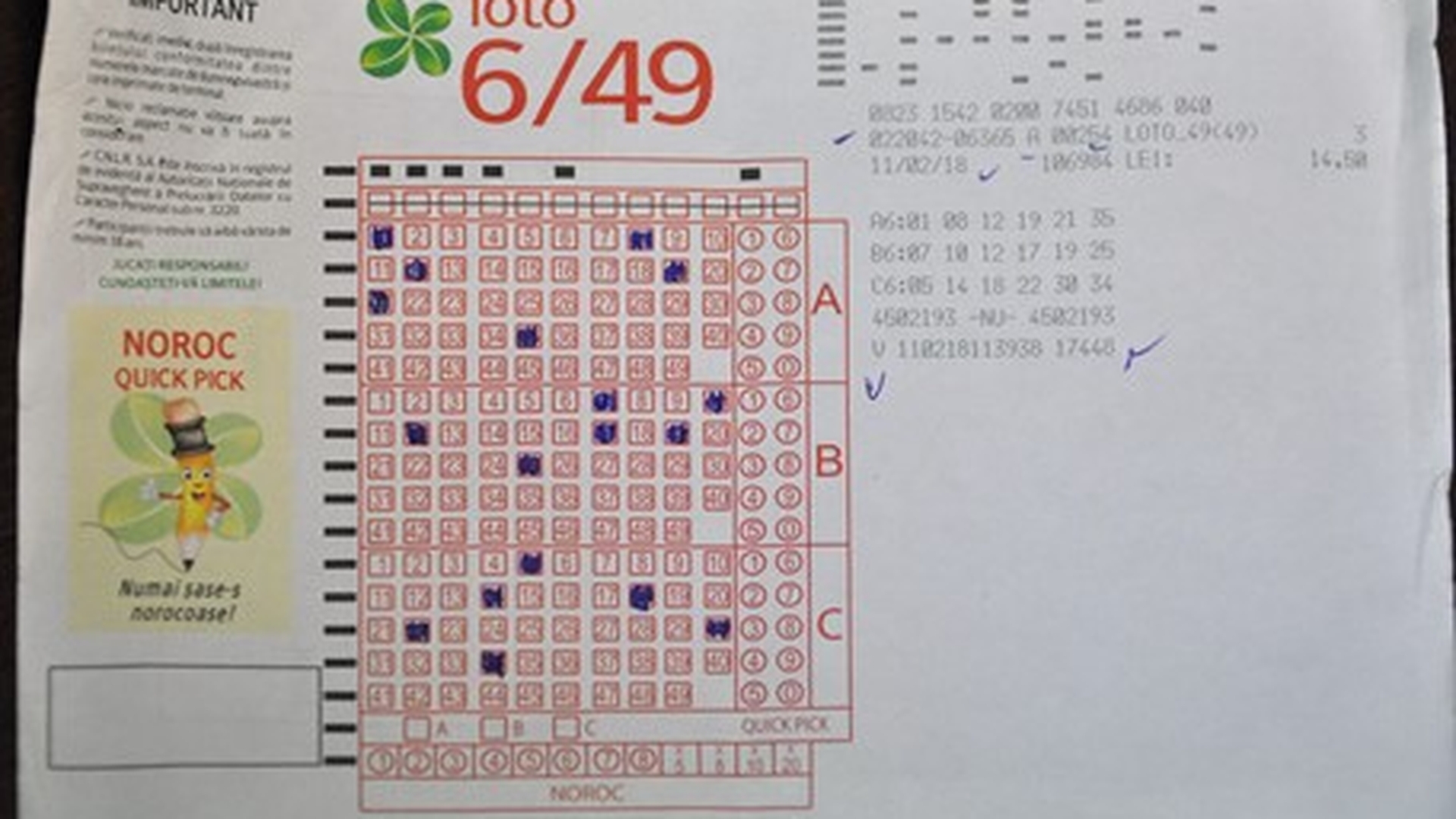 Câștigătorul premiului de două milioane de euro la Loto 6/49, primele declarații. Cum a ales numerele norocoase