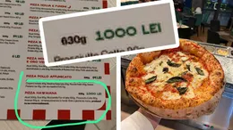 Pizza la 1.000 lei bucata, într-un restaurant din București. Ce scrie în meniu, de fapt