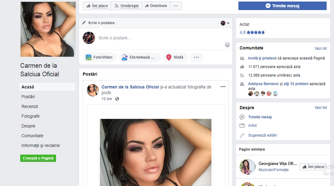 Carmen de la Sălciua are probleme! Cineva i-a furat identitatea pe Facebook: „Restul nu îmi aparțin”