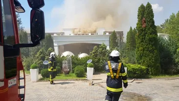 Incendiu de proporții la Ambasad’Or, complexul deținut de Nicușor Stan. VIDEO