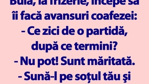BANC | Bulă, la frizerie, începe să îi facă avansuri coafezei: "Ce zici de o partidă, după ce termini?"