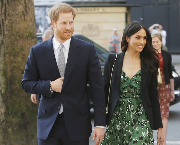LONDON, ENGLAND - APRIL 21:  Prince Harry and Meghan Markle attend the Invictus Games Reception at Australia House on April 21, 2018 in London, England.  (Photo by Alastair Grant - WPA Pool/Getty Images)