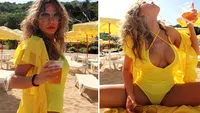 Anna Lesko, în bikini prea mulați la mare. Detaliul intim observat de oamenii de pe plajă