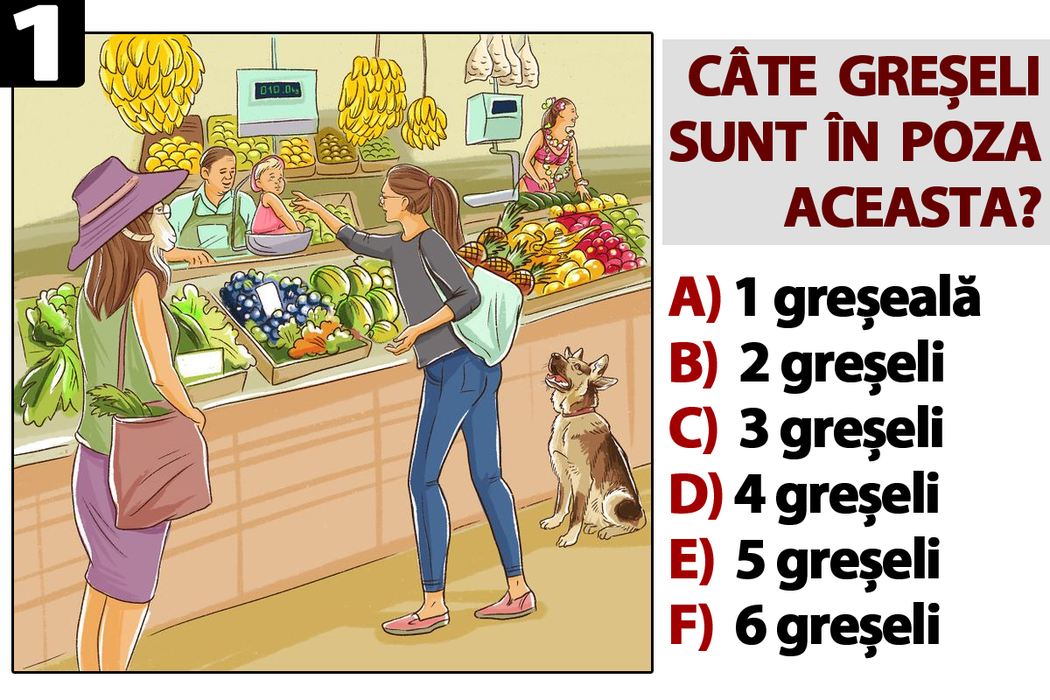Test de inteligență special pentru genii | Găsiți toate greșelile în aceste 10 poze. Numărul răspunsurilor corecte îți va spune ce IQ ai