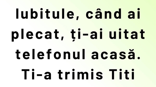 BANCUL ZILEI | Mesaj de la "Titi mecanic"