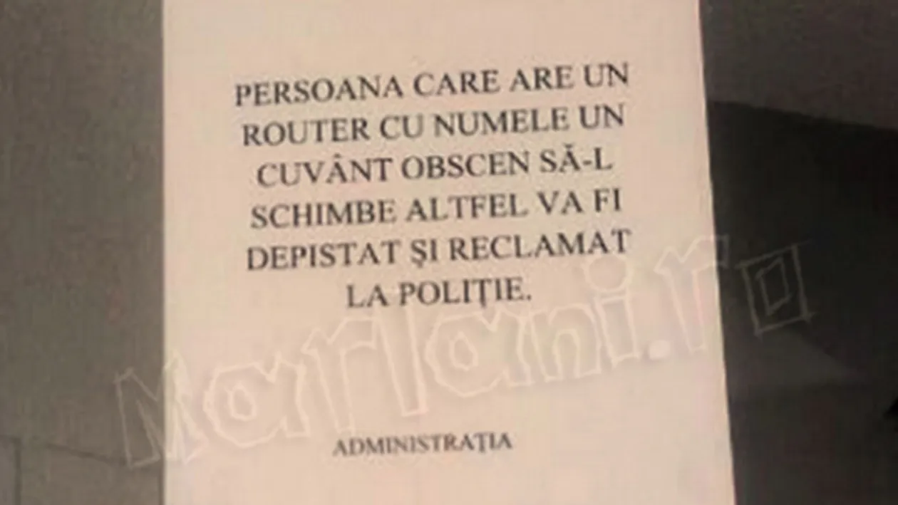 Cel mai penibil anunt scris de un administrator! A ameninţat un locatar cu Politia dintr-un motiv care te va face să râzi