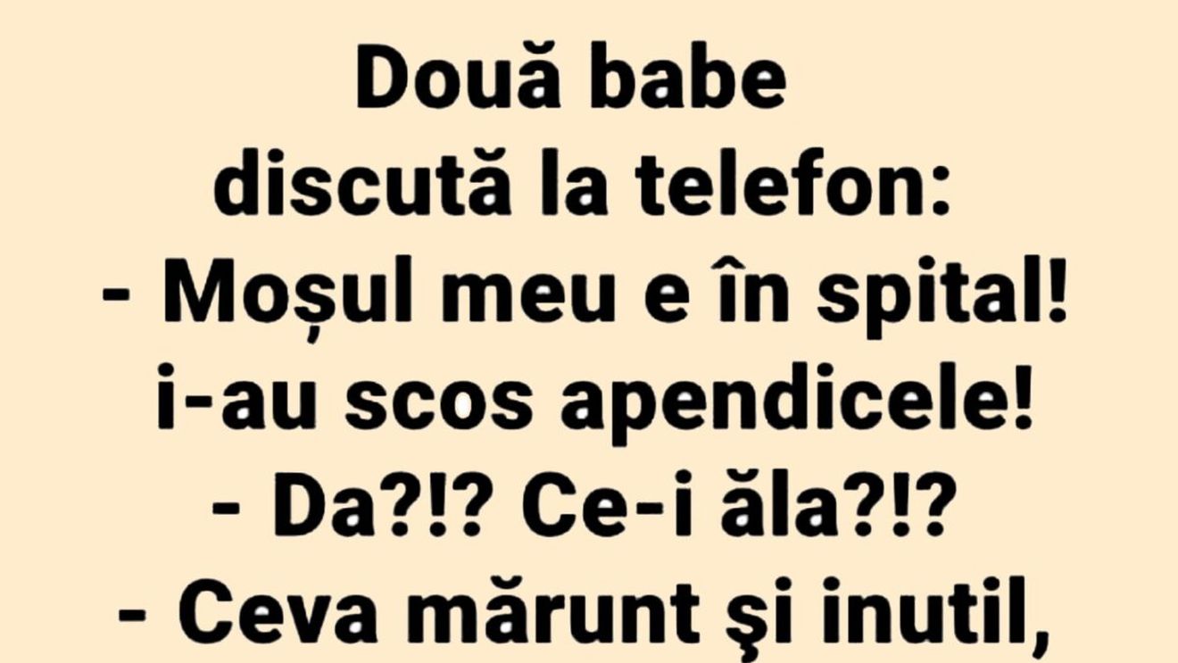BANCUL ZILEI | Discuție la telefon între două pensionare