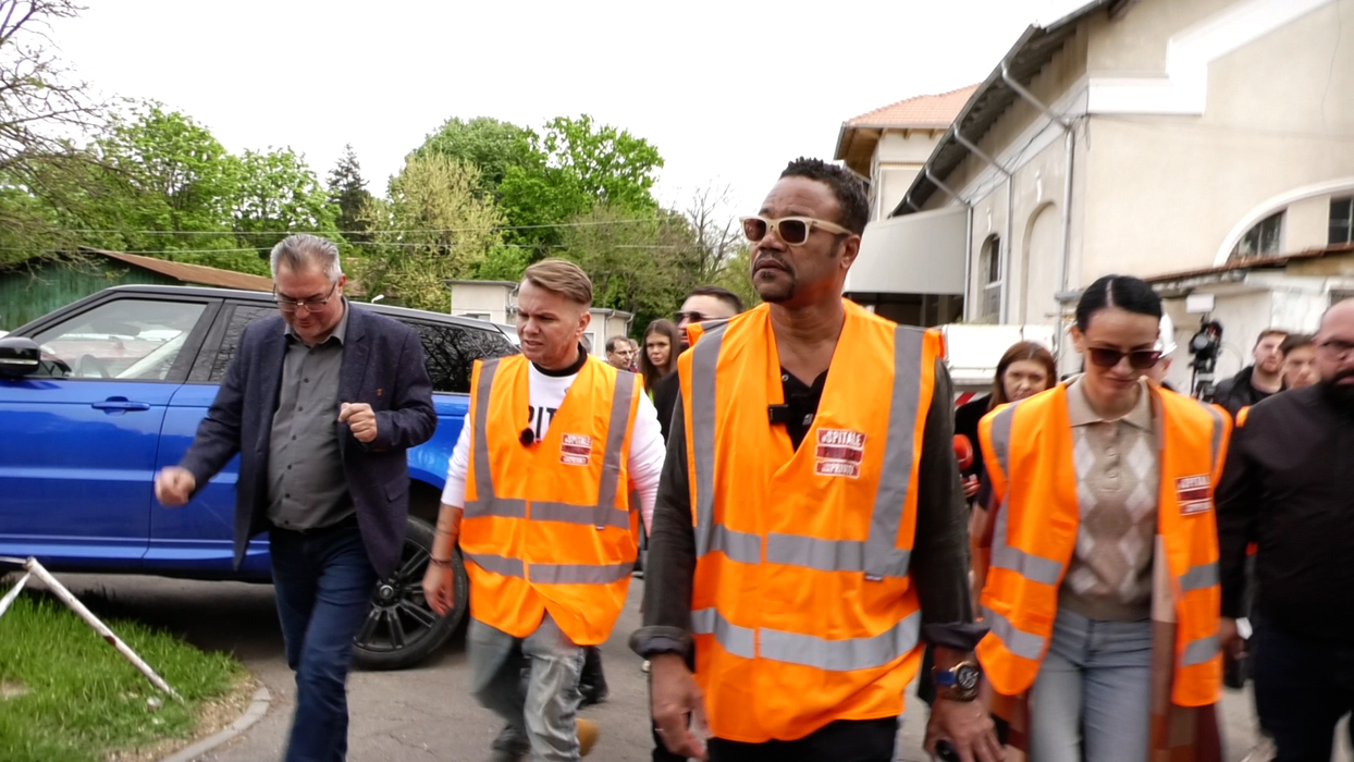Codin Maticiuc, alături de actorul premiat la Oscar! Cuba Gooding Jr., pe șantierul clinicii de 16 milioane de euro din Capitală