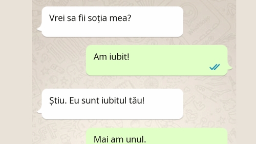 BANC | "Vrei să fii soția mea?" "Am iubit"
