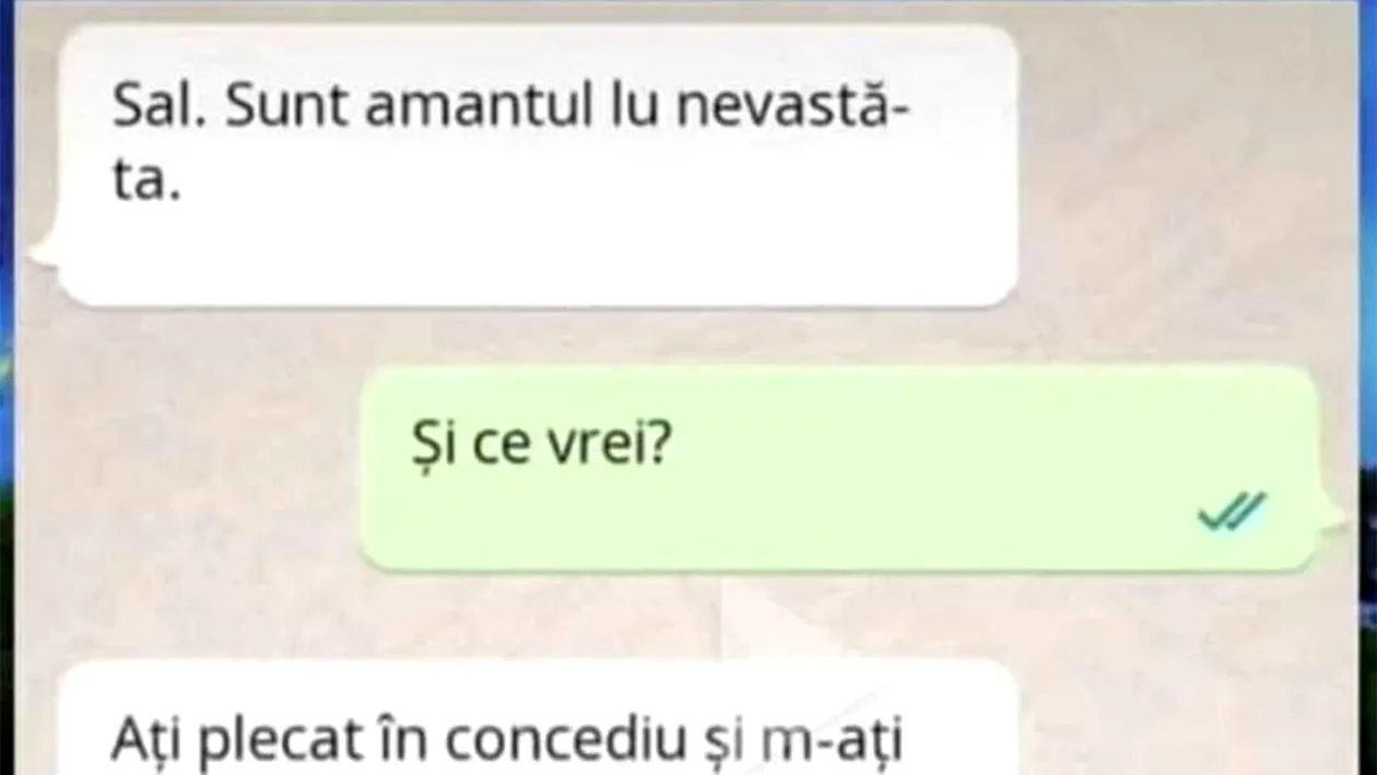 BANCUL ZILEI | Salut. Sunt amantul lu' nevastă-ta