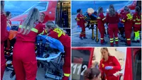 Primele imagini cu Florin Piersic transportat la Institutul Matei Balș din Capitală cu un avion SMURD, care se afla în Ungaria pentru un exerciţiu NATO