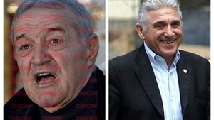 Ca să uite de problemele de la FCSB, Gigi Becali s-a apucat de grădinărit. Discuție virală cu Giovani Becali „peste gard”