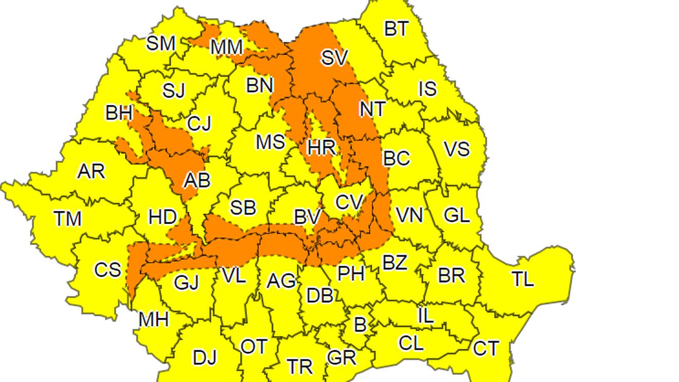 Alertă ANM! Meteorologii vin cu vești proaste. Cod portocaliu și galben de viscol și intensificări ale vântului